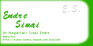 endre simai business card